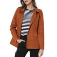 thumbnail image 1 of Allegra K Women's Solid Drawstring Waist Flap Pocket Utility Jacket, 1 of 8