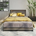 thumbnail image 5 of Queen Size Bed Frame with Headboard & Footboard,Heavy Duty Platform Bed Frames With Storage,Queen Bed Frame Noise-Free & No Box Spring Needed & Easy Assembly & Wood Slats Support, 5 of 7