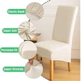 thumbnail image 2 of Chair Covers For Dining Chairs 6 Pack, Xl Dining Chair Covers Elegant Fabric Gift, 2 of 5