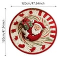 thumbnail image 3 of uhnmki Christmas 3D Rug – Christmas Optical I Llusion Rugs Decorative Rug with Depth Pattern Theme Santa C Laus Quilted Round Durable Fabric Gi Ft for Home Parties, 3 of 4