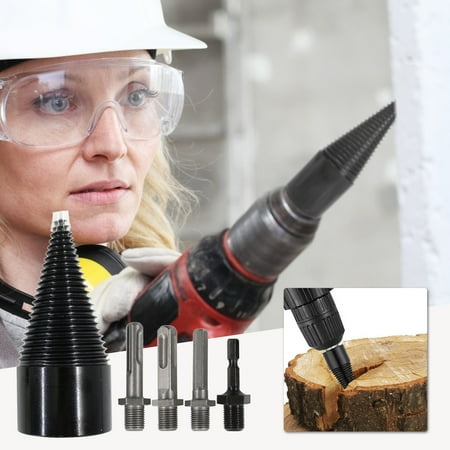 

iMESTOU Tools Home & Office Firewood Machine Drill Wood Reamer Punch Bit For Split Wood Cone-Drilling Tool