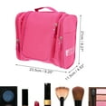 thumbnail image 2 of 1 Pcs Travel Makeup Bag Travel Toiletry Organizer Makeup Brush Holder Waterproof Oxford Cloth Rose Red, 2 of 7