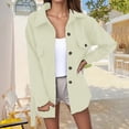 thumbnail image 2 of Lixiuxyad Women's Casual Jackets Elegant Plus Size Trench Coat Long Sleeve Wrap Belt Blend Overcoat For Autumn Winter Fashion Outerwear White, 2 of 5