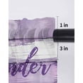 thumbnail image 6 of Lavender Farmhouse Tier Curtains 24 Inch Length, Sheer Curtains for Bedroom Living Room Window Purple Wooden Grain Rod Pocket Voile Drapes Kitchen Curtains Small Half Window 27.5"x24" 2 Panels, 6 of 6