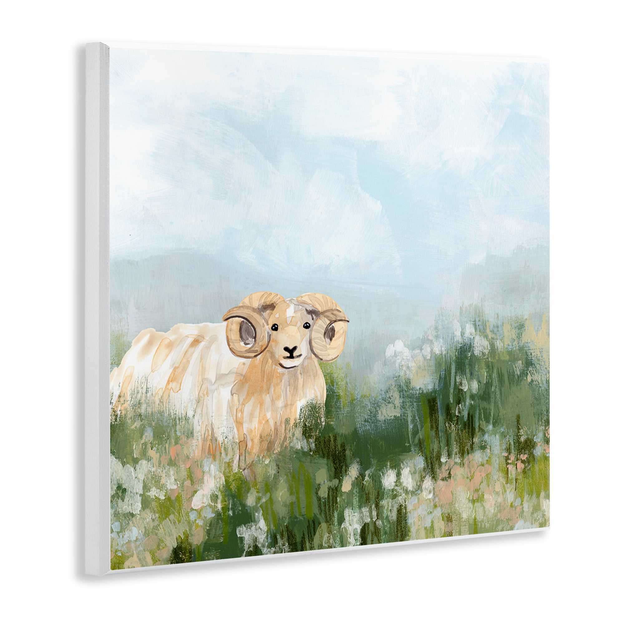 Stupell Industries Traditional Country Goat Animals & Insects Painting Unframed Art Print Wall Art, 12 x 12