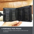 thumbnail image 4 of Houderco Funda Para Púas Guitarra Cuero Negro Bolsa Portátil Resistente Con Elegante Y Funcional, 4 of 8