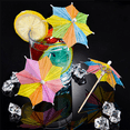 thumbnail image 2 of 288PCS Drink Umbrella Mix Color Cocktail Decoration Paper Cocktail Umbrella Sign Birthday Disposable, 2 of 10
