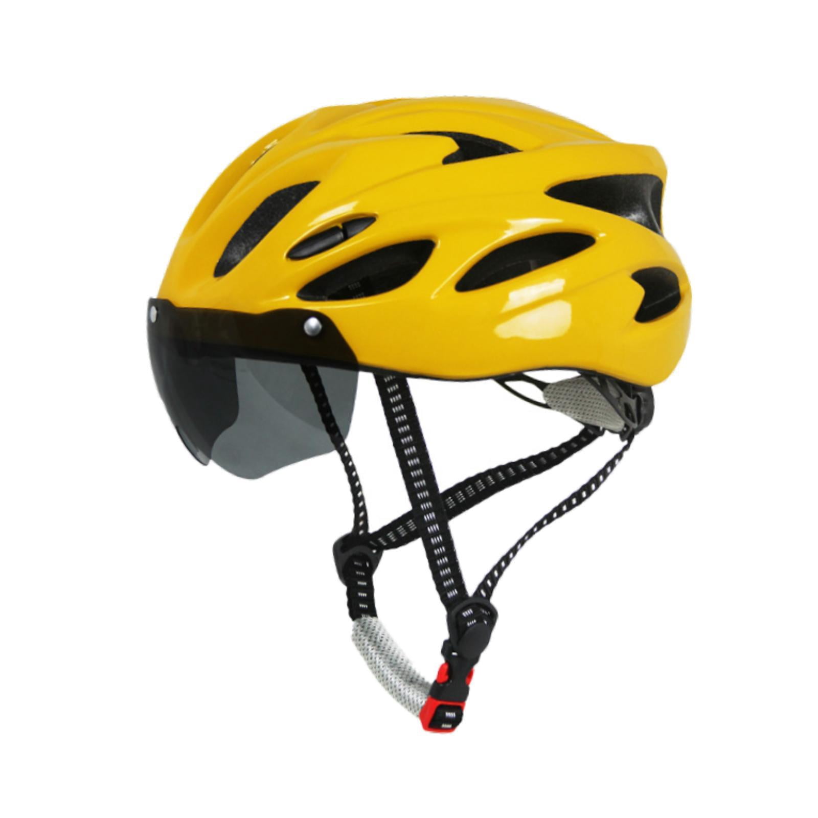 amleso Bike Helmet for Adults for Men Women Portable Fit Head Circumference 54-62cm Yellow