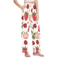 thumbnail image 2 of Dailycode Women's Pajama Pants Wide Leg Lounge Pj Bottoms With Pockets Strawberry Cherries Berries, 2 of 7