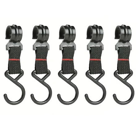 

Honrane 5Pcs Camping Hooks Thicken Nylon Webbing Plastic Buckle Strong Load Bearing Multifunctional Storage Heavy Duty Storage Rack Shelf S-Shaped Hooks Outdoor Supplies