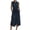 Navy, variant on Women's Linen Midi Dress Button Down Shirt Dresses with Pocket 2026 Summer Collared Sleeveless Split Belt Dress,Saffron (S)