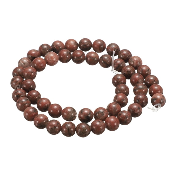 Uxcell 100pcs Natural Stone Beads 6mm Red Gemstone Round Gemstone Stone Loose Beading Real Genuine Smooth Balls Bead for Jewelry Making Bracelets Necklace Earrings DIY