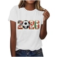 thumbnail image 2 of Gamivast 2026 Soccer Match Tournament for Women T Shirt USA Canada Mexico Graphic Short Sleeve Crewneck Casual Loose Fit Summer Sports Fan Event Shirts Tops Tees, 2 of 5