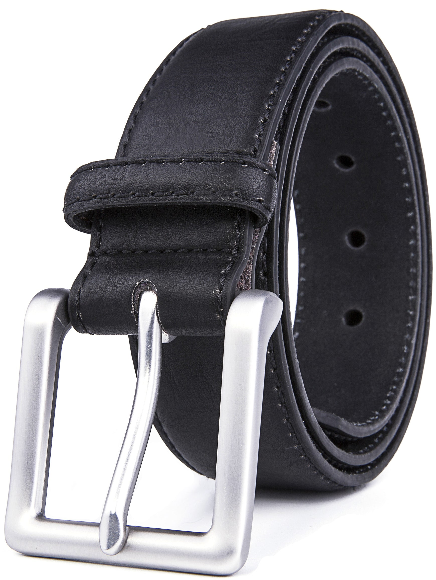 USA Mens Casual Full Grain Classic Leather Dress Belt For Jeans,1.25 Wide