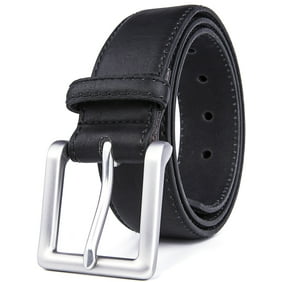 Genuine Leather Dress Belts For Men - Mens Belt For Suits, Jeans, Uniform With Single Prong Buckle - Designed in the USA