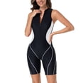 thumbnail image 1 of Maillots de Bain pour Femmes Été avec Fermeture Éclair Intégrée Tankini de Surf Blanc, 1 of 4