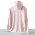 thumbnail image 5 of GaThRRgYP Women's Summer Sun Shield Coat for Outdoor Work,Woman Casual Solid Sports Hooded Long Sleeve Zipper Sun-proof High Elastic Pink XL, 5 of 6