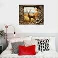 thumbnail image 4 of ARISTURING Farmhouse Deer Wall Art Rustic Country Deer Canvas Poster Print Artwork Vintage Wild Animal Picture Painting Wall Decor for Home Bathroom Bedroom Workplace Nursery, 4 of 4