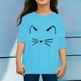 thumbnail image 2 of ibiyuan 5T Boys Clothes,Toddler Boys Girls Autumn Long Sleeve Cartoon Cat Prints T Shirt Tops, 2 of 4