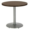 thumbnail image 5 of KFI Studios Mode 2.5' Round Dining Table, Studio Teak, Silver Base, 5 of 5
