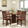 thumbnail image 5 of Gymax Dining Chairs Set of 4 w/Solid Rubber Wood Frame Elegant Hollowed Backrest, 5 of 10