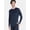 Dress Blues, variant on Champion Men’s Base Layer Top, Long Sleeve Cotton Blend Rib Knit Shirt with Moisture Wicking, 1 Pack, Sizes S - 2XL