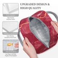 thumbnail image 3 of Disketp Abstract Red Marble Bolsa Térmica para Almuerzo, Lonchera con Abertura Amplia y Gran Capacidad, Organizador Reutilizable para Mujeres, Hombres y Adultos, 3 of 6