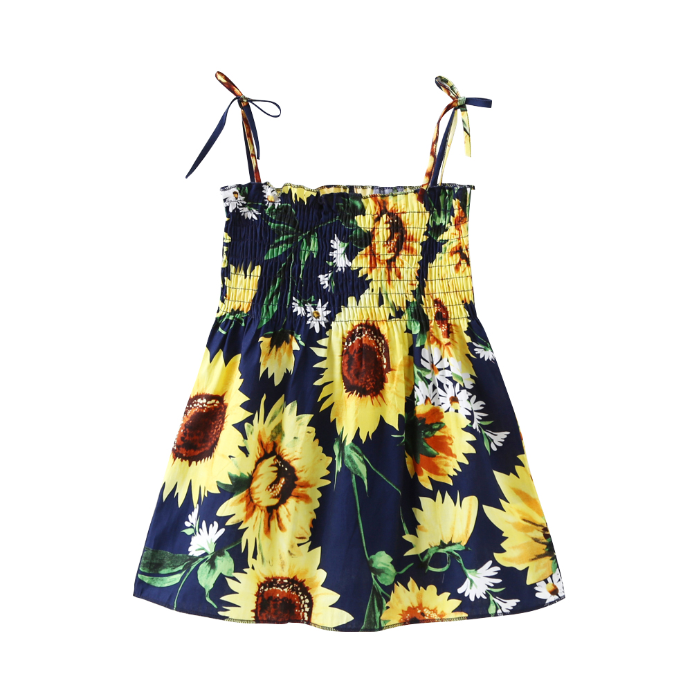 Eduavar Summer Dresses for Women Womens Sunflower Halter Neck Sleeveless Sundress Ruffle Swing Casual Mini Short Dress