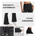 thumbnail image 2 of Qeaghou Womens Flare Leggings Plus Size Tummy Control High Waisted Yoga Pants Stretch Soft Wide Leg Workout Bootcut Leggings Today'S Deals, 2 of 6