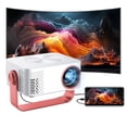thumbnail image 1 of 360 Rotating Small Projector Portable, Full HD 1080P WiFi LED Movie, Mini Projector for TV Stick Laptop PC with Auto Correction and Zoom Function, 1 of 7