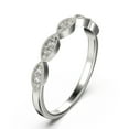 thumbnail image 2 of 0.12 ct Wedding Band 18K White Gold Over Silver Diamond Moissanite Ring, 2 of 4