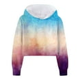 thumbnail image 1 of MIASHUI Sweat à Capuche pour Filles Dégradé Crop Top Manches Longues Décontracté, Beige, 4-5 Ans, 1 of 4