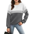 thumbnail image 4 of Dwellite Womens Sweatshirts Crewneck Hoodies Casual Sweaters Oversized Long Sleeve Tops Fall Fashion Winter Clothes 2025 with Pocket Black L, 4 of 6