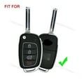 thumbnail image 4 of Silicone 4B Case Fob Cover Case Protector for Hyundai Sonata Santa Fe Tucson Key (black and red), 4 of 5