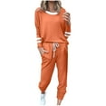 thumbnail image 2 of SDNall Women's Color Block Tracksuit Set, Striped Print Long Sleeve Pullover & Pants Casual Loungewear, 2 of 8