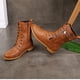 thumbnail image 4 of Botas de montar de vaquero de estilo occidental a la moda para mujer, botas informales cálidas de tacón bajo hasta la rodilla, zapatos de tubo medio Wmkox8yii  shkj316, 4 of 9