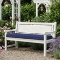 thumbnail image 2 of Millsilo 45" x 18" x 3" Outdoor Bench Cushion with Removable Cover, Water-Repellent UV Fade-Resistant Patio Cushion, High-Density Foam, Non-Slip Ties, Navy Blue, 2 of 6