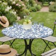 thumbnail image 4 of Resistant Polyester Round Tablecloth, Spill Proof Washable Circular Table Cover for Kitchen Dining Wedding Party Indoor Outdoor Home Decor Table Protector (E), 4 of 4