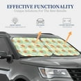 thumbnail image 3 of Kdxio Tropical Flowers Print 2-Piece Sun Shade Front Windshield - Foldable Car Front Window Sunshades for Most Sedans SUV Truck, 3 of 6