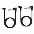 thumbnail image 2 of Gold Covered Solid Metal 90Degree RCA Male to 6.35mm Audio Cable with Right Angle Connectors for Optimal Transmission, 2 of 10
