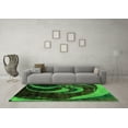 thumbnail image 3 of Ahgly Company Indoor Round Abstract Green Modern Area Rugs, 6' Round, 3 of 4