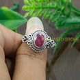 thumbnail image 5 of Pink Ruby 925 Sterling Silver Handmade Promise Wedding Engagement Ring Gift Jewelry For Women, 5 of 5
