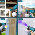 thumbnail image 3 of Cordless Paint Sprayer for Makita 18v Battery, Spray Gun, 200W Paint Sprayer for Home Interior and Exterior, House Painting(Battery Not Included), 3 of 7