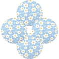 thumbnail image 2 of GZHJMY Daisy Pattern Round Placemats Non-Slip Heat Resistant Placemat for Dining Table Kichen Party Table Diameter Decor 15.4 inch Set of 6 Table Mat, 2 of 7