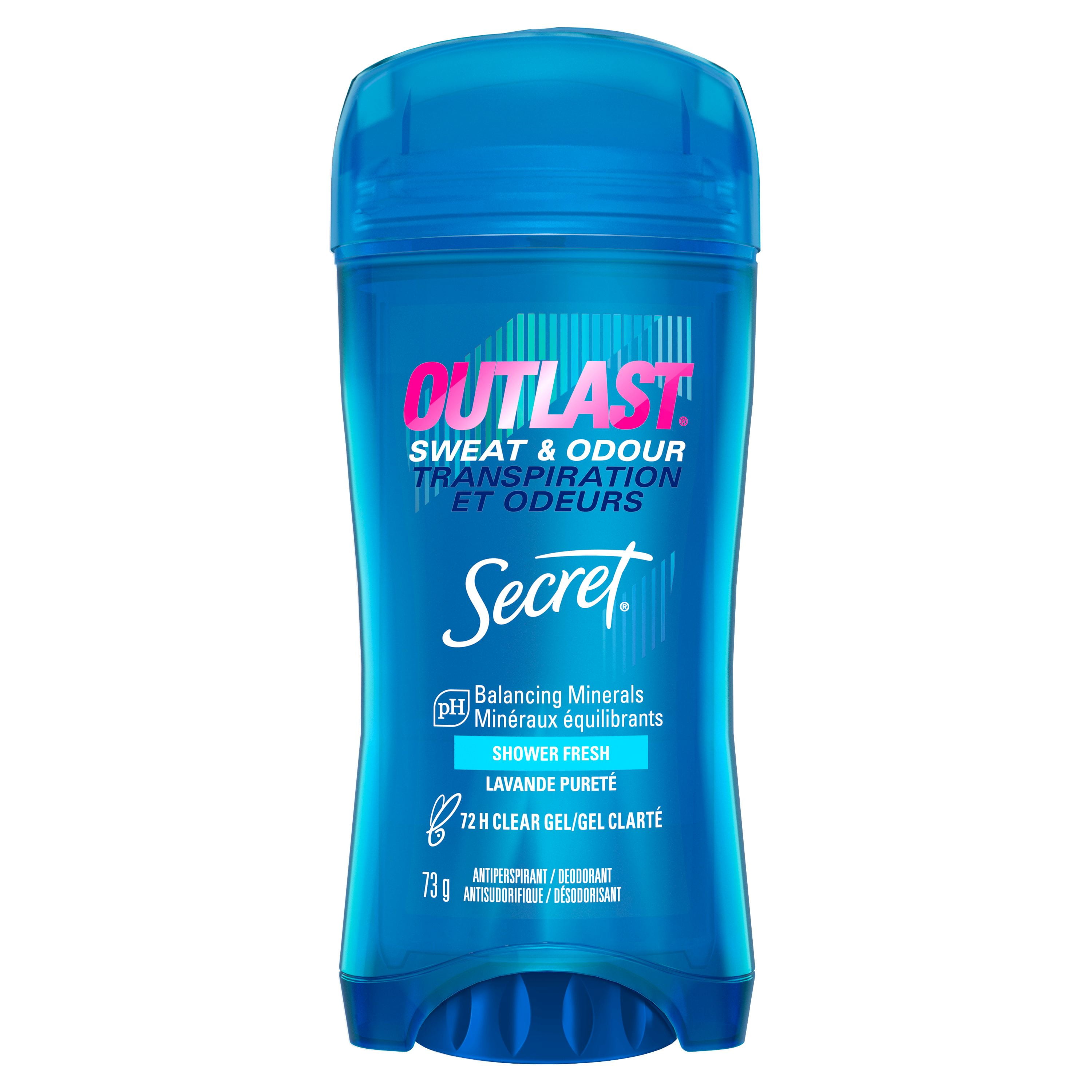Secret Outlast Clear Gel Antiperspirant Deodorant for Women, Shower Fresh, 73G