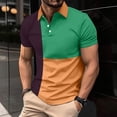 thumbnail image 2 of Men's Tops New Men's Short Sleeve Fashion Contrast Color Shirt, 2 of 6