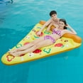 thumbnail image 3 of Giant Inflatable Pizza Slice Pool Float, Fun Pool Floaties, Swim Party Toy, Summer Pool Raft (1 Pack), Extra Large with Cup Holders, 3 of 6
