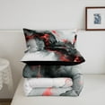 thumbnail image 5 of Black and Red Twin Bedding Sets Abstract Marbling Comforter Set, Aesthetic Marble Bedding Comforter Sets Foil Print Duvet Insert, Watercolor Painting Down Comforter Bedroom Decor, 5 of 6