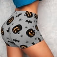 thumbnail image 5 of Athletic Shorts for Women, halloween pumpkins bat Seam Womens Shorts High Waisted Sport Running Workout Gym, 5 of 8