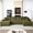 Green, variant on Vanress 124 Inch U Shaped Modular Sectional Sofa, Modern Corduroy Boneless Sofa for Living Room, Upholstered Deep Seat Cloud Sofas Couches, No Assembly Required, Black